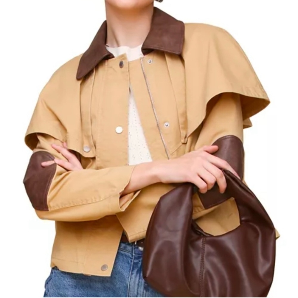 Avec les Filless Brown and Tan Women's Jacket. Very stylish for this season. NWT - Picture 4 of 4